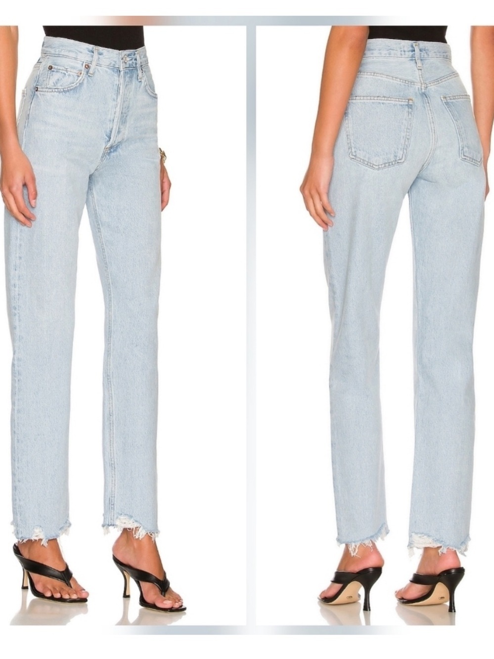Agolde 90’s Pinch Waist High-Rise Straight Leg Jeans Size 28 - Picture 2 of 12